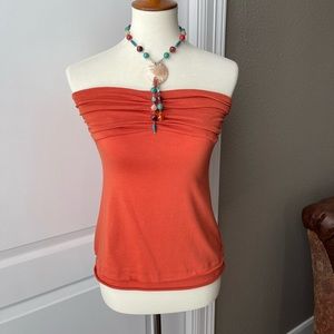 Orange Tube Top with Shell Accesory